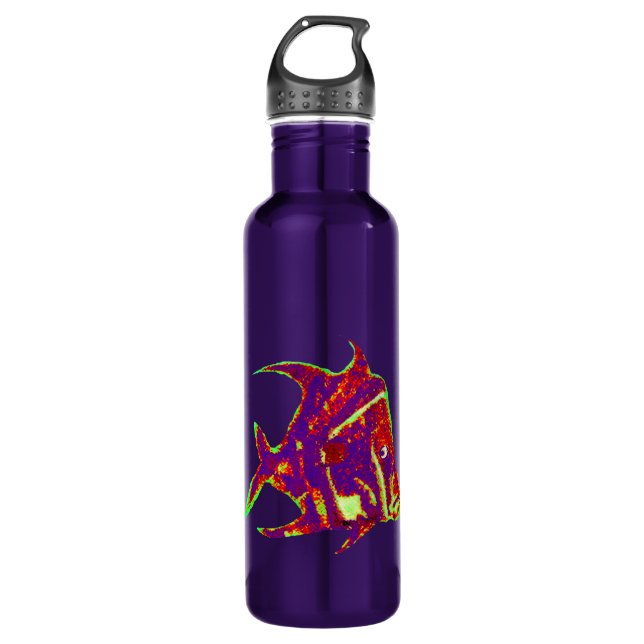 Fish Angel 905 jGibney The MUSEUM Zazzle Gifts Water Bottle (Front)