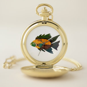 Fish, Animal, Drawing Pocket Watch
