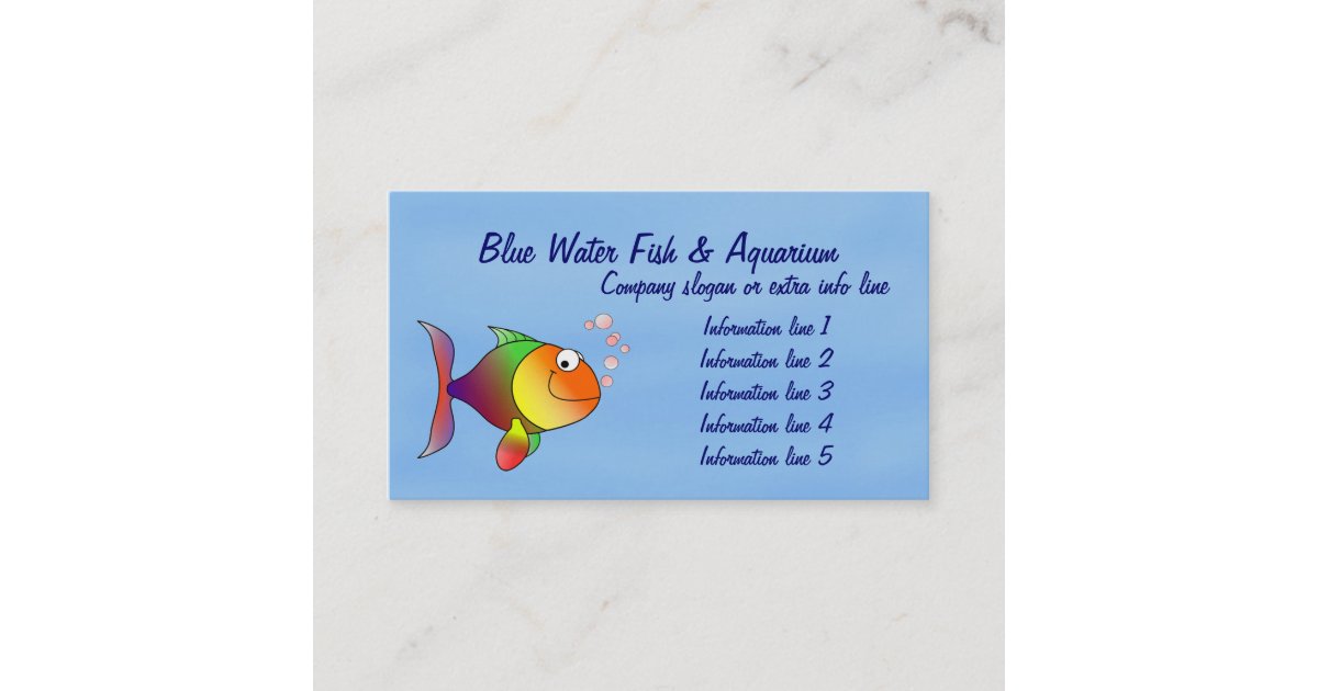 Fish Aquarium Business Card Zazzle