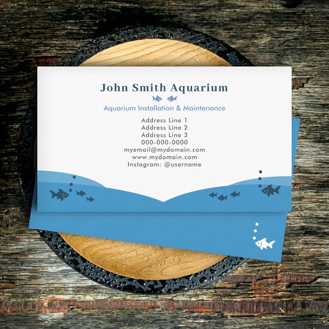 Fish Aquarium Installation & Maintenance Business Card (Fish Aquarium Installation & Maintenance Business Card)