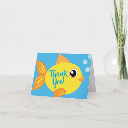 Fish Aquarium Thank You 1st Birthday Cards