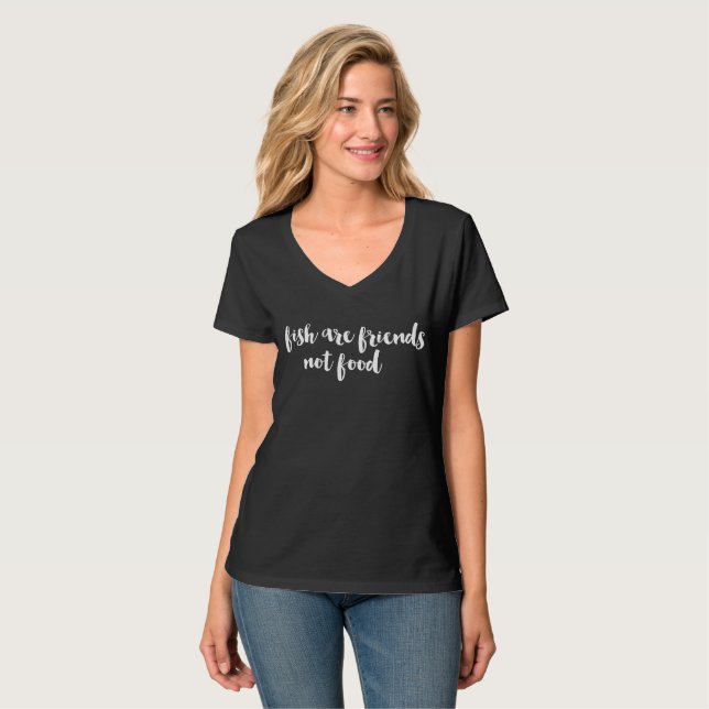 Fish are friends dark tee (Front Full)