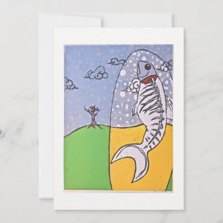 "Fish are gross to eat" flat card