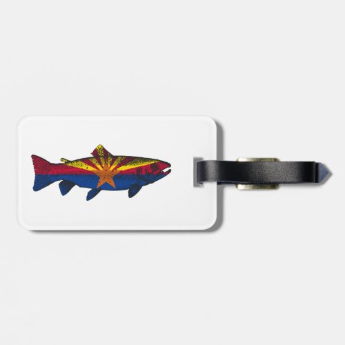 Fish Arizona Flag Trout Luggage Tag