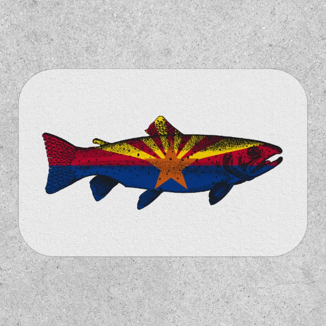 Fish Arizona Flag Trout Patch (Front)