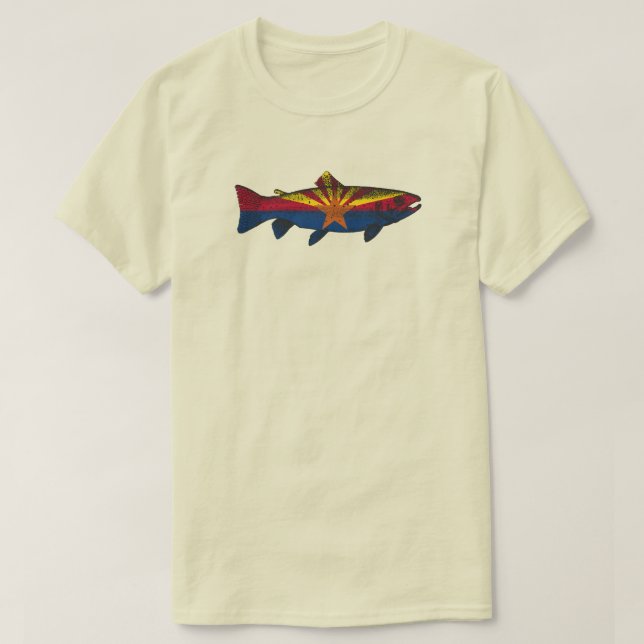 Fish Arizona Flag Trout T-Shirt (Design Front)