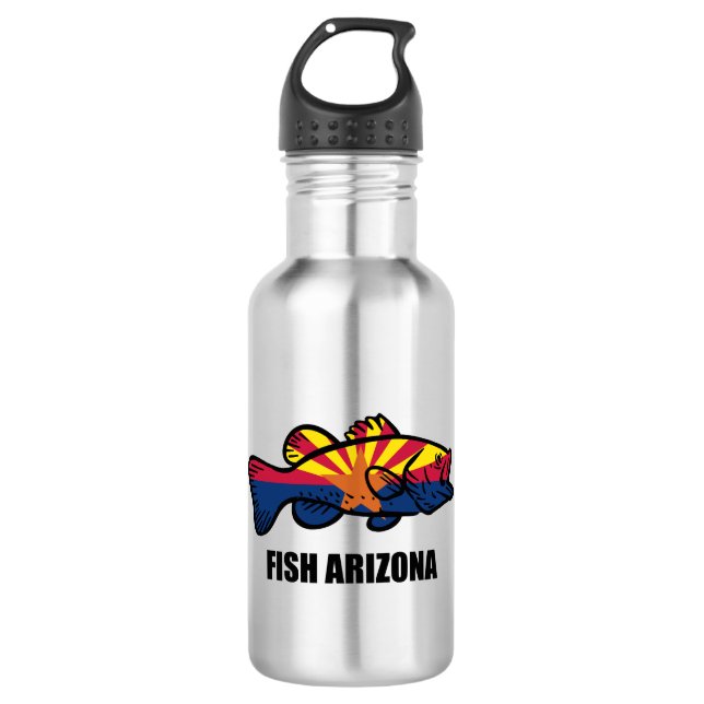 Fish Arizona Stainless Steel Water Bottle (Front)