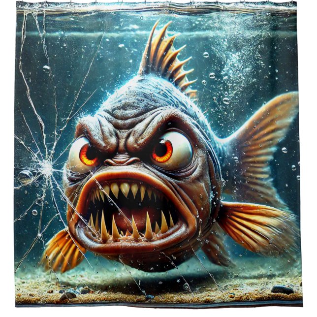 Fish Art Shower Curtain (Front)