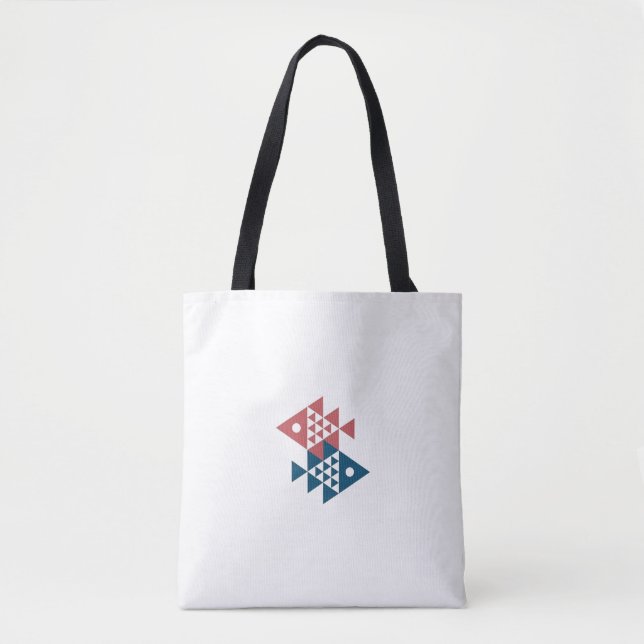 Fish Art Tote Bag (Front)