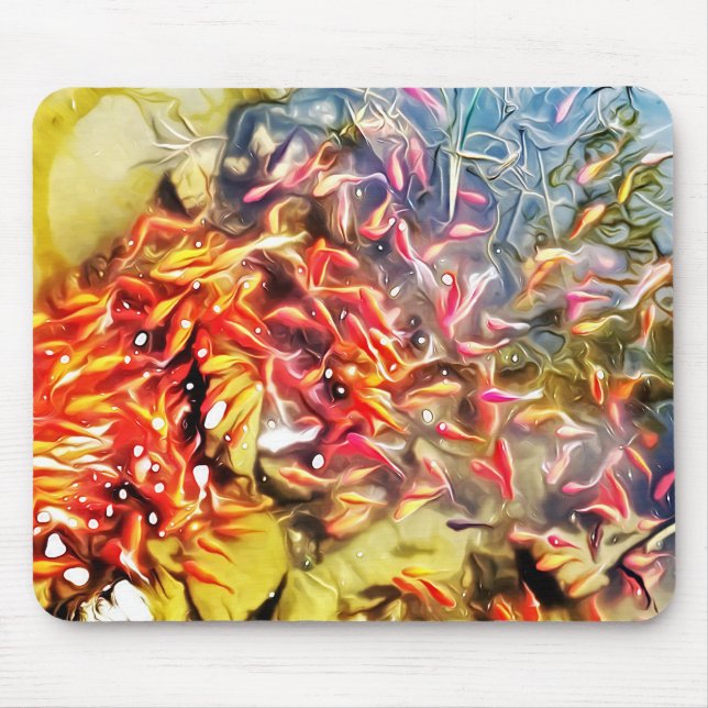 Fish artwork on a mouse pad (Front)