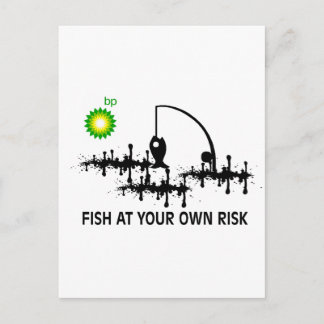 FISH AT YOUR OWN RISK POSTCARD