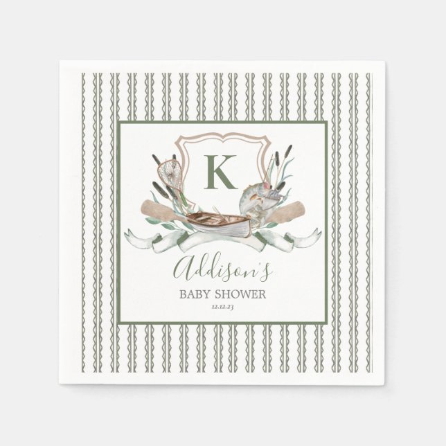 Fish Baby shower invitation  Napkins (Front)