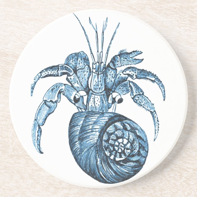 Fish beach ocean coastal nautical sea blue gifts drink coaster (Front)