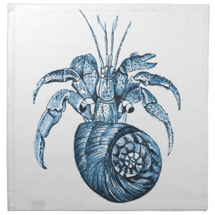 Fish beach ocean coastal nautical sea blue gifts napkin