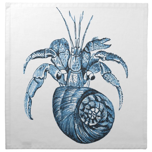 Fish beach ocean coastal nautical sea blue gifts napkin (Front)
