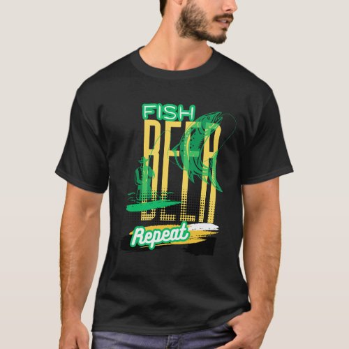 Fish Beer Repeat T_Shirt