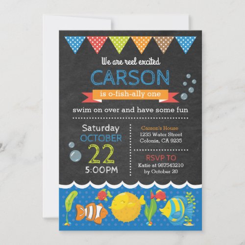 Fish Birthday Invitation