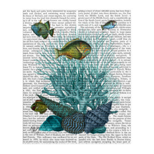 Fish Blue Shells and Corals Acrylic Print