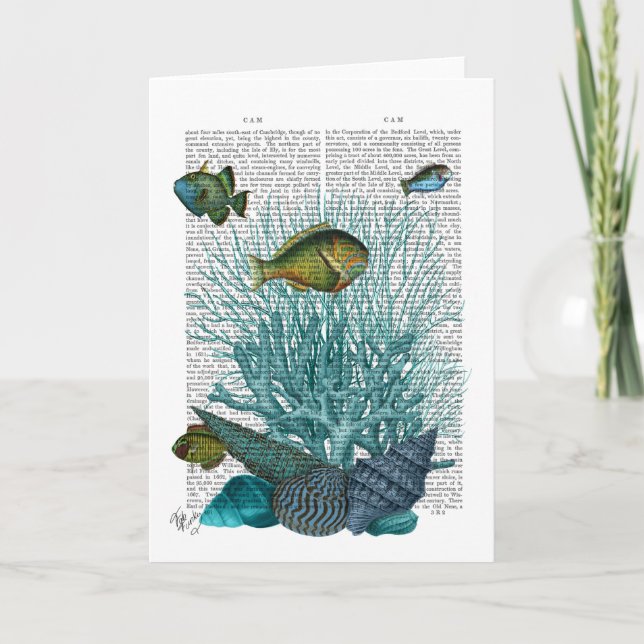 Fish, Blue Shells and Corals Card (Front)