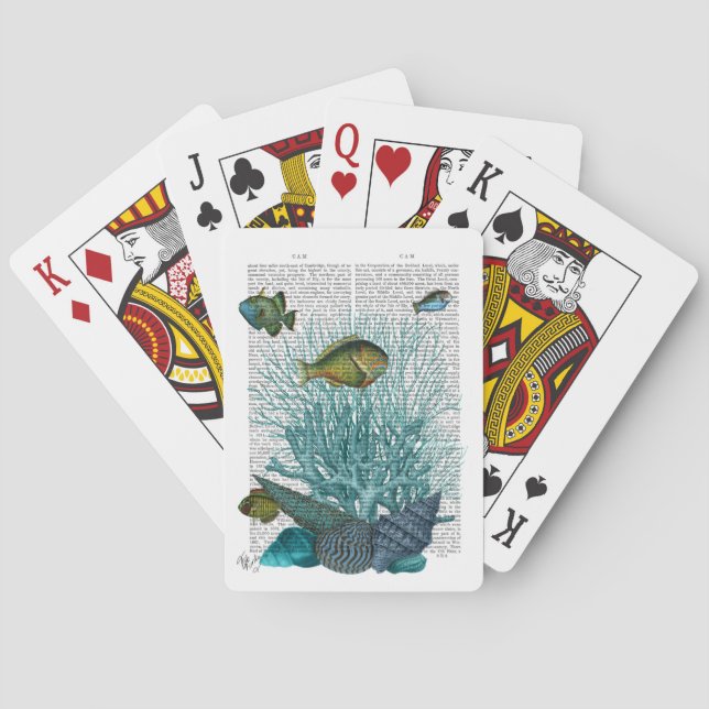 Fish, Blue Shells and Corals Poker Cards (Back)