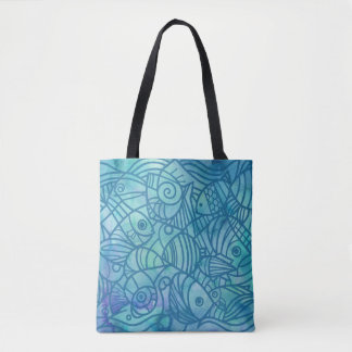 Fish Blues Tote Bag