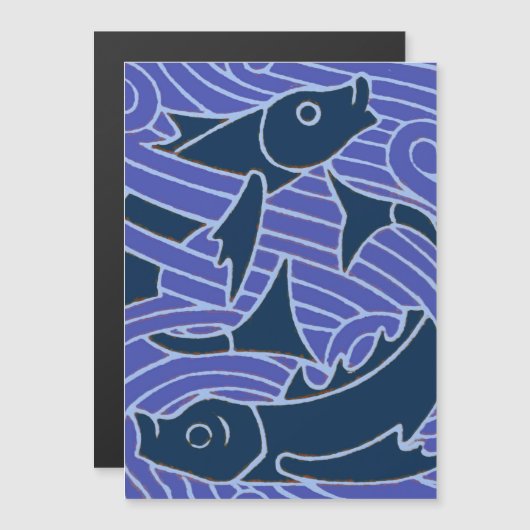 Fish Bold Swimming Ocean Blue Fishing (Front/Back)