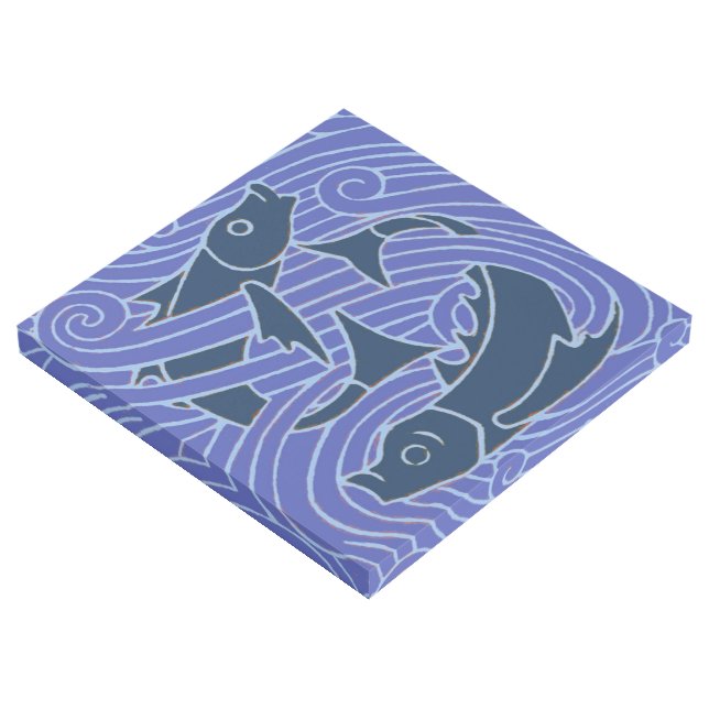 Fish Bold Swimming Ocean Blue Fishing Gallery Wrap (3/4)
