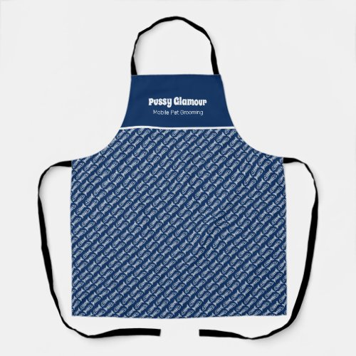 Fish bone cat pet services apron