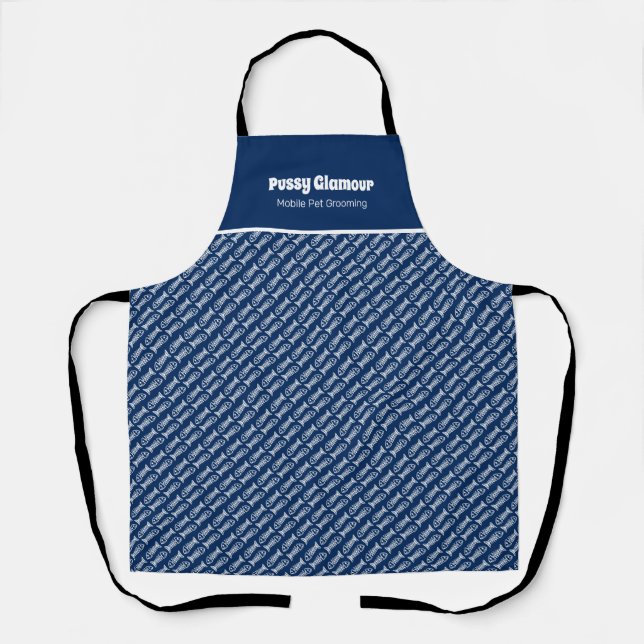 Fish bone cat pet services apron (Front)