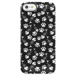 fish bone cat print pattern permafrost iPhone SE/5/5s case