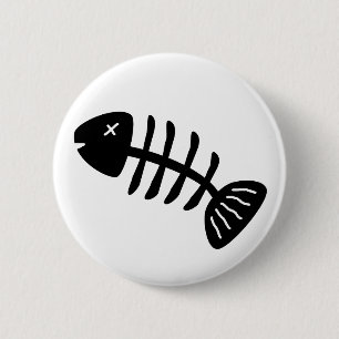 Fish Bones Pinback Button