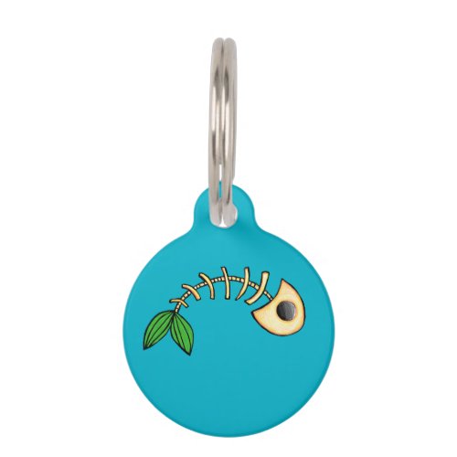 Fish Bones Small Pet Tag