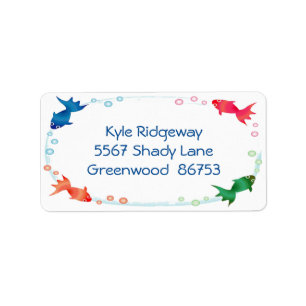 Fish Border Address Label
