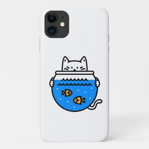 Fish Bowl Cat iPhone 11 Case