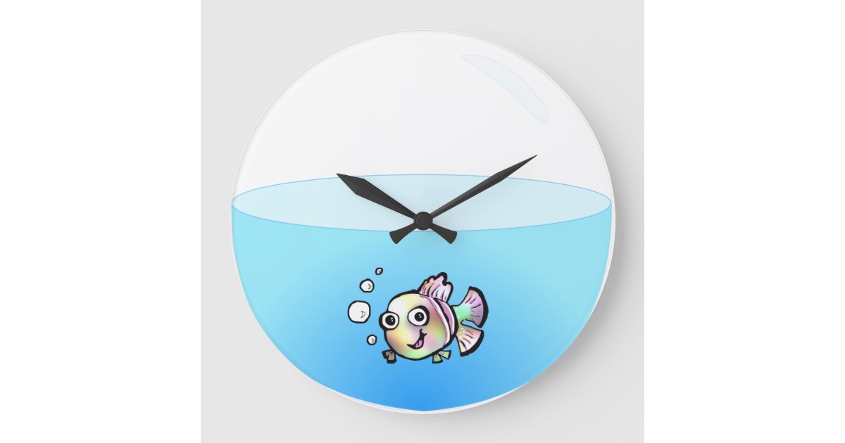 Fish Bowl Clock Zazzle
