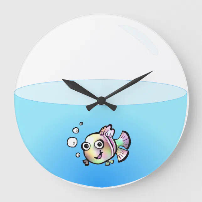 Fish Bowl Clock Zazzle