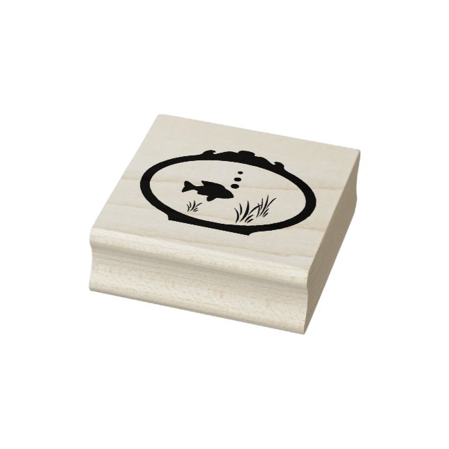 Fish Bowl Wood Art Stamp (Stamp)