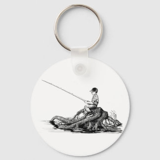Fish / Boy Fishing Keychain