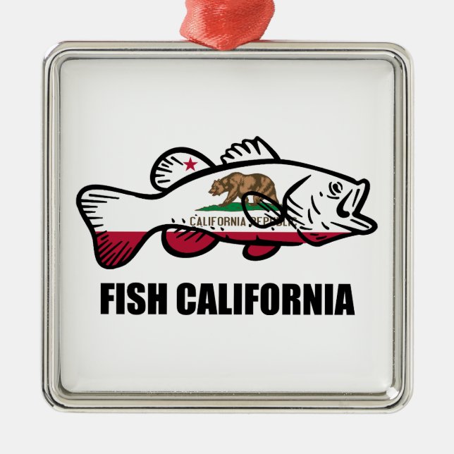 Fish California Bass Metal Ornament (Front)