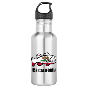Fish California Bass Stainless Steel Water Bottle