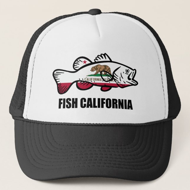 Fish California Bass Trucker Hat (Front)