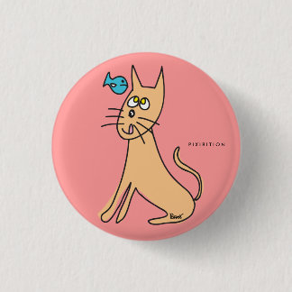 Fish & Cat Button