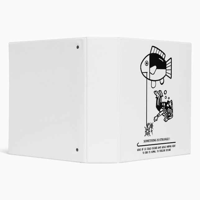 Fish catch humans 3 ring binder (Background)
