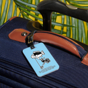 Fish catch humans luggage tag
