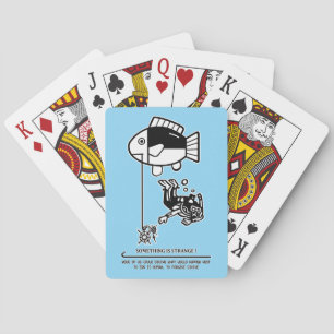 Fish catch humans poker cards