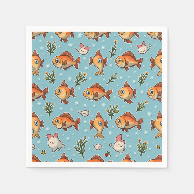 fish character napkins (Front)