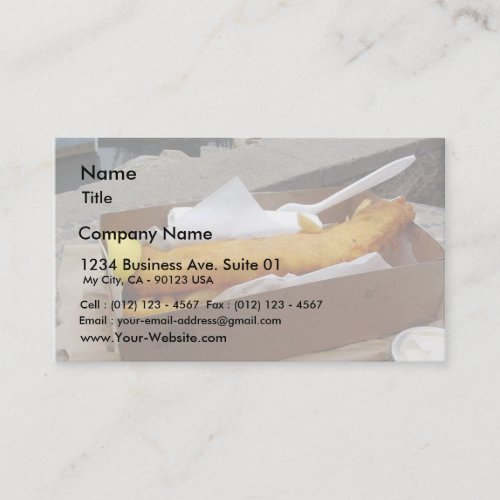 Fish Chips Business Card