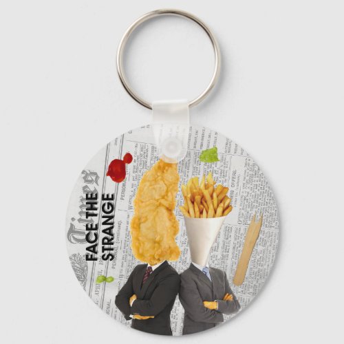 Fish  Chips key ring