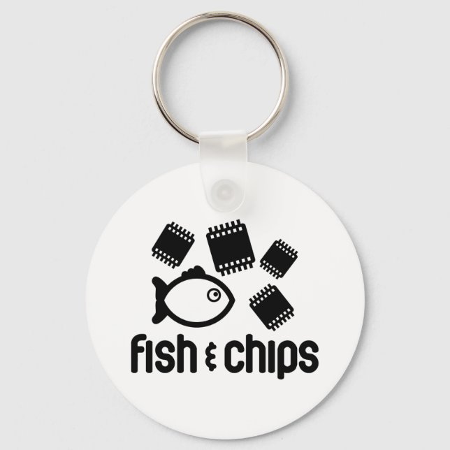 Fish & Chips Keychain (Front)