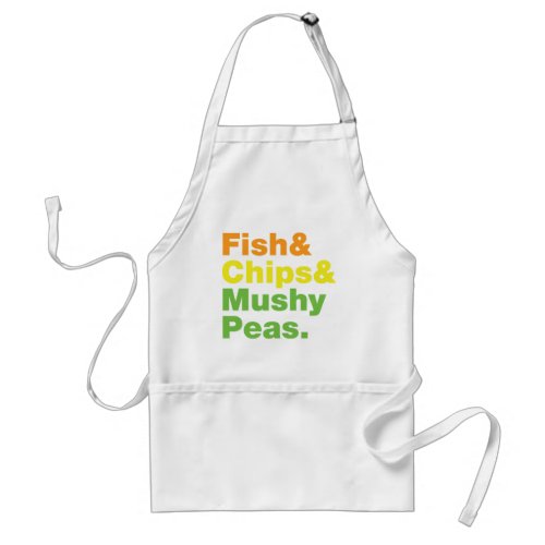 Fish  Chips  Mushy Peas Adult Apron